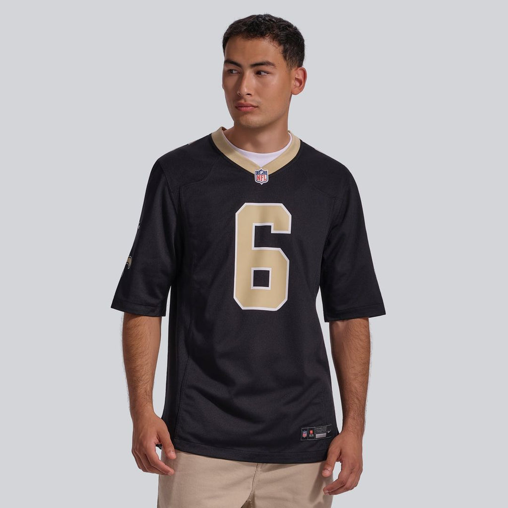 Men's New Orleans Saints Tyler Shough Nike Black Game Jersey