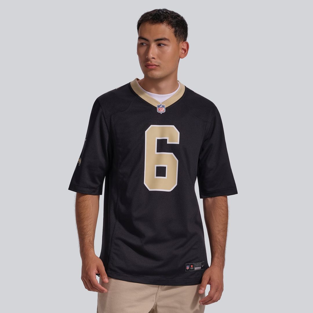 Men's New Orleans Saints Tyler Shough Nike Black Game Jersey