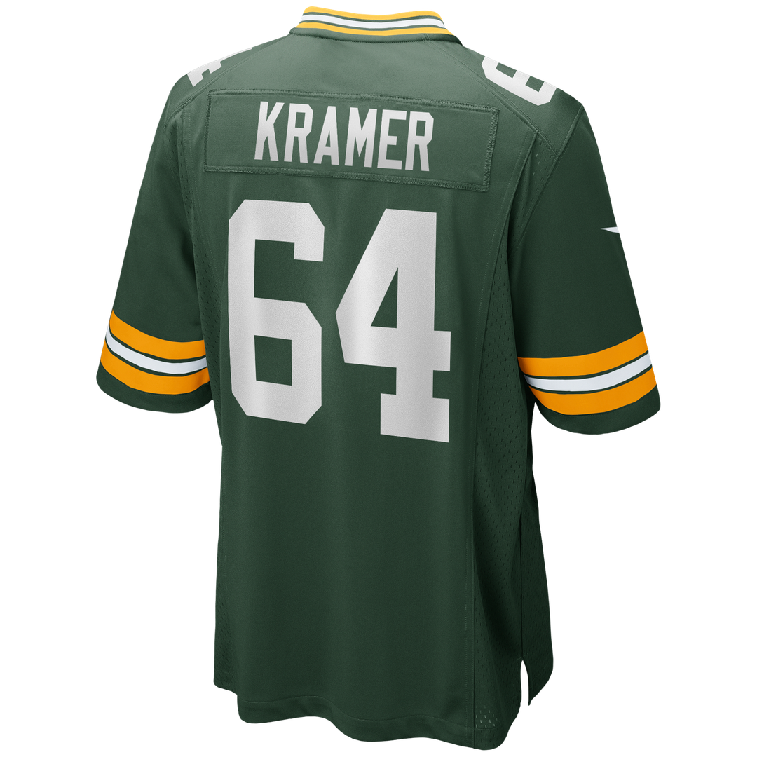 Men's Green Bay Packers Jerry Kramer Nike Green Game Retired Player Jersey