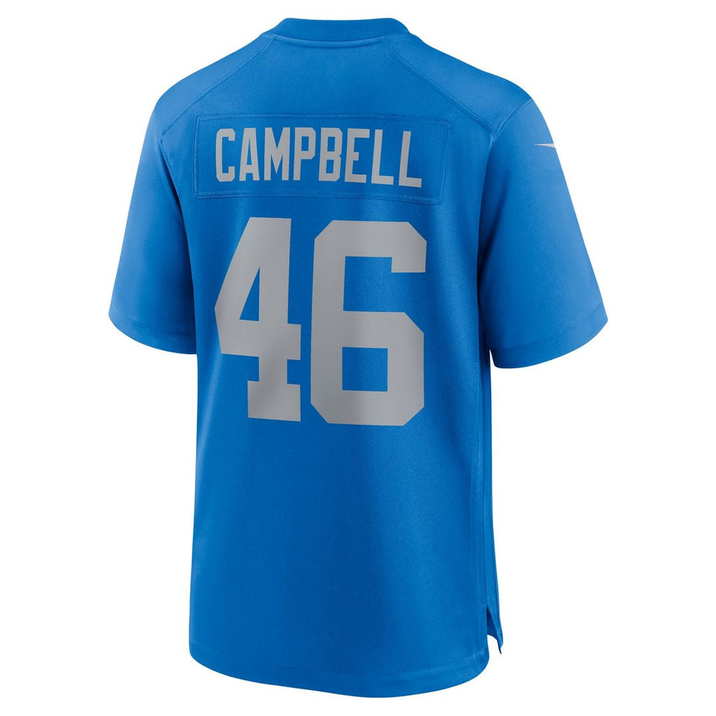 Men's Detroit Lions Jack Campbell Nike  Blue Alternate Game Jersey
