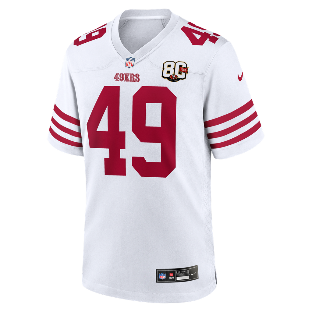 Men's San Francisco 49ers The Faithful Nike Scarlet 80th Anniversary Game Jersey