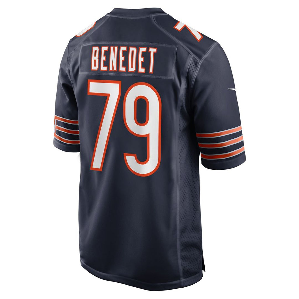 Men's Chicago Bears Theo Benedet Nike  Navy Team Game Jersey
