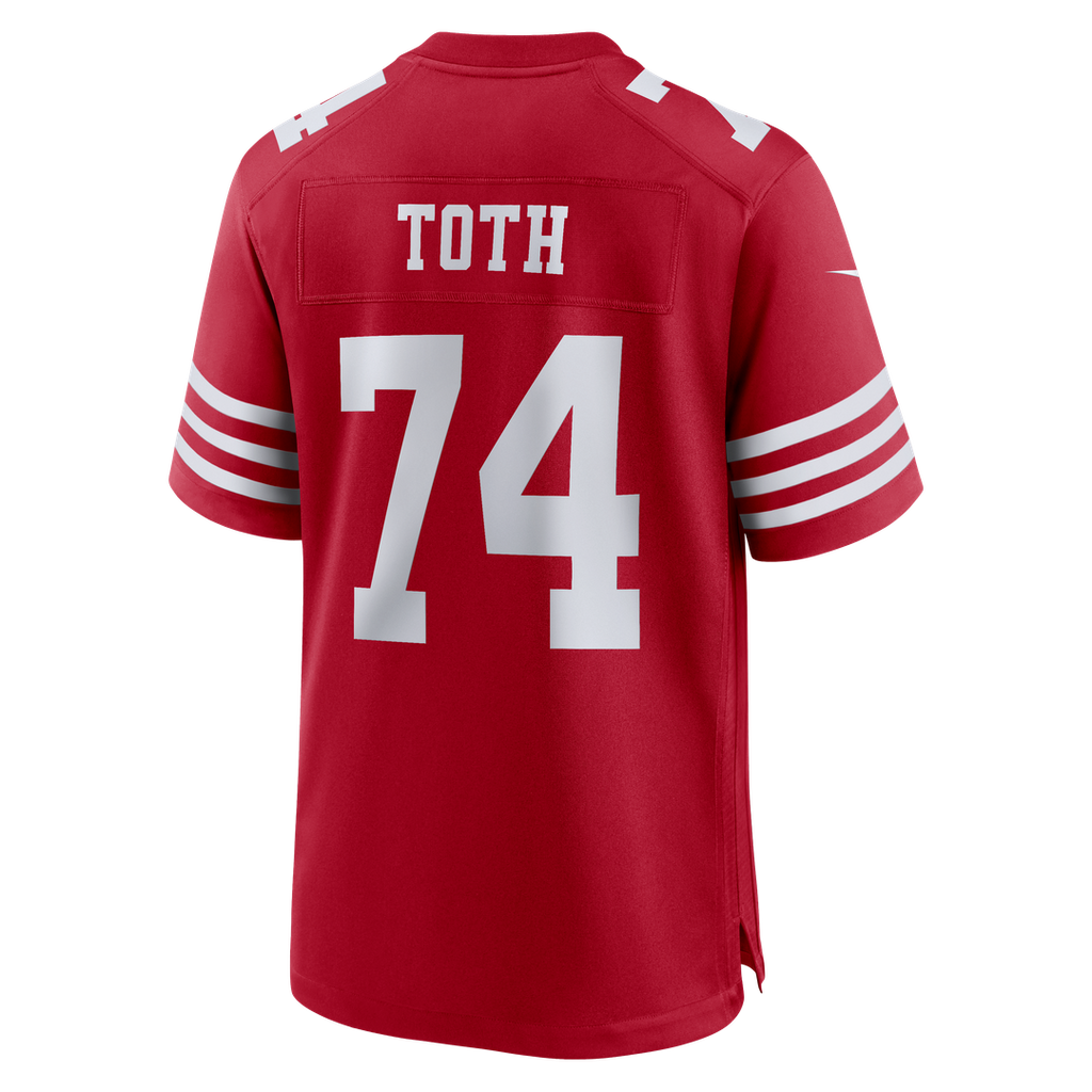 Men's San Francisco 49ers Brett Toth Nike  Scarlet Team Game Jersey