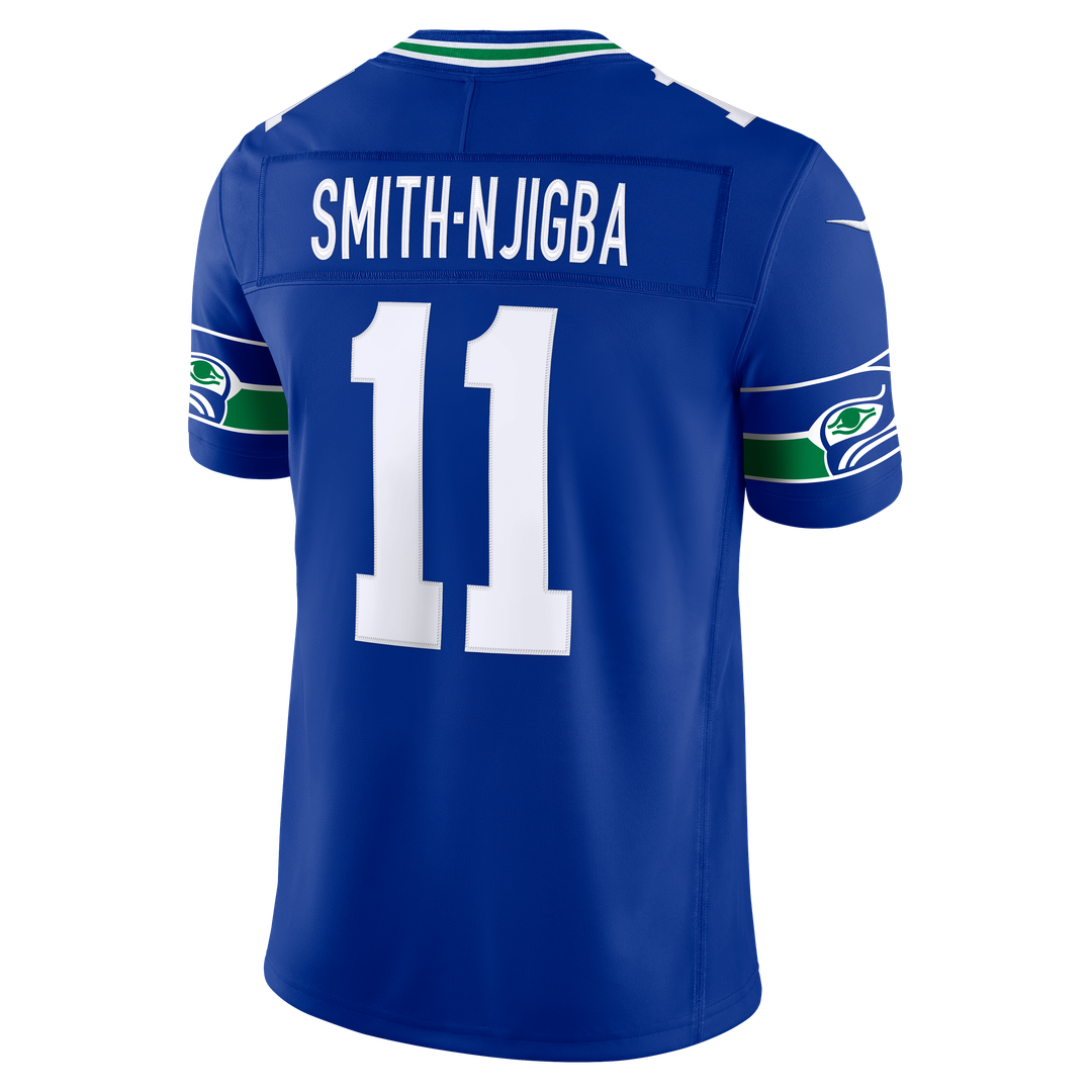 Men's Seattle Seahawks Jaxon Smith-Njigba Nike College Navy Team Vapor F.U.S.E. Stitched Limited Jersey