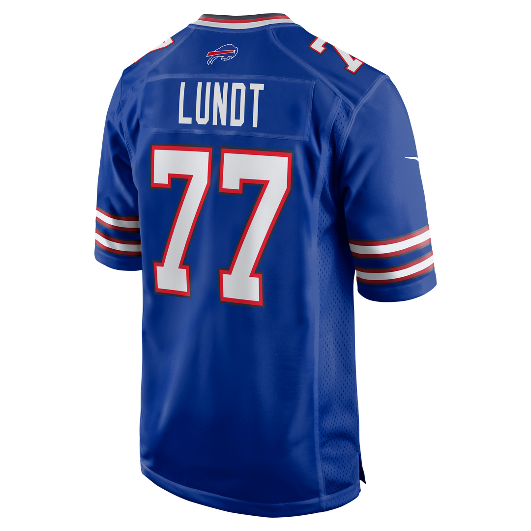 Men's Buffalo Bills Chase Lundt Nike  Royal Team Game Jersey