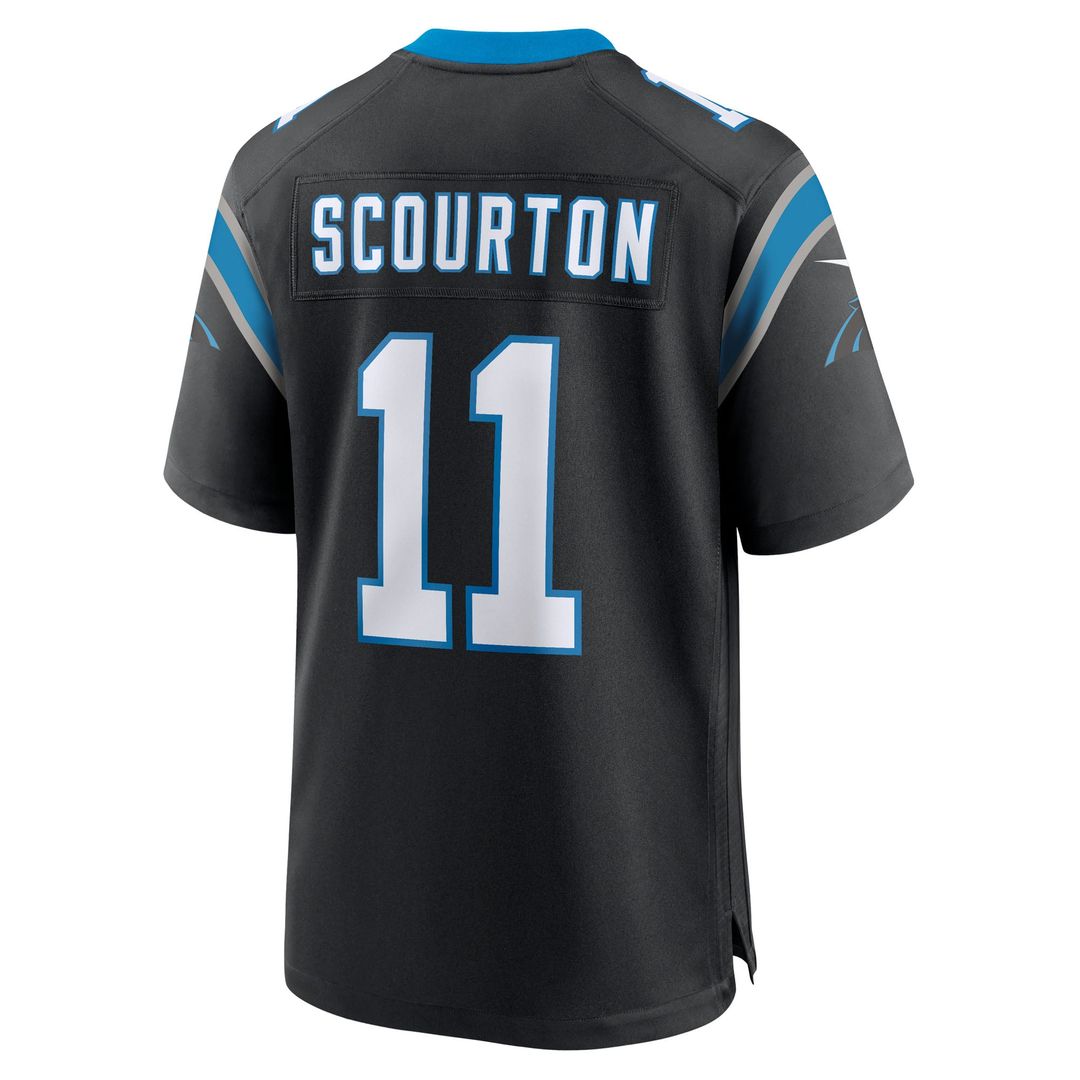 Men's Carolina Panthers Nic Scourton Nike  Black Team Game Jersey