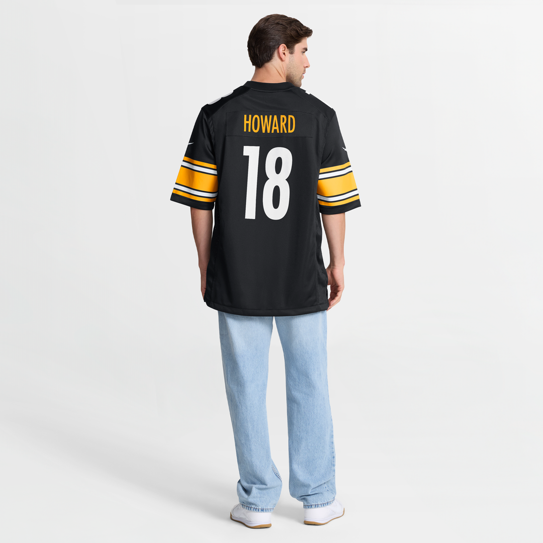 Men's Pittsburgh Steelers Will Howard Nike  Black Team Game Jersey