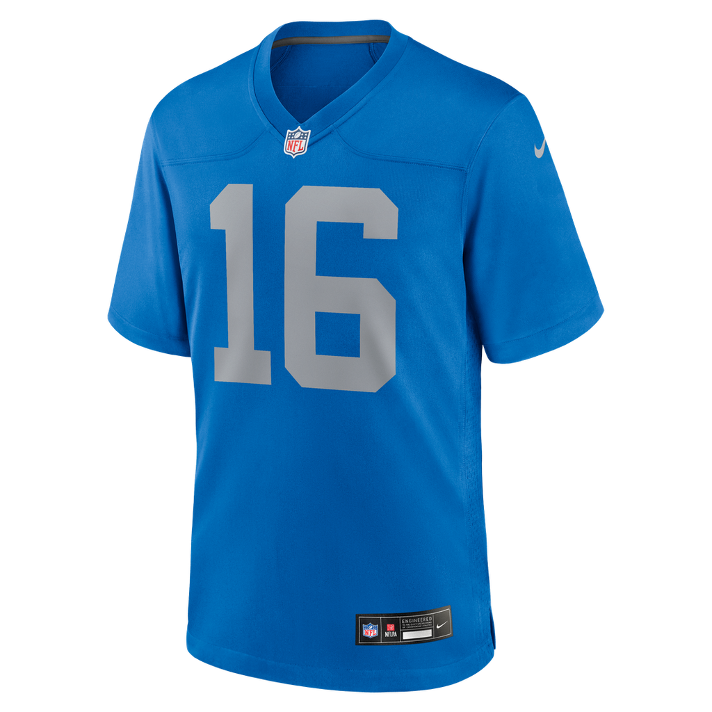 Men's Detroit Lions Jared Goff Nike  Blue Alternate Game Jersey