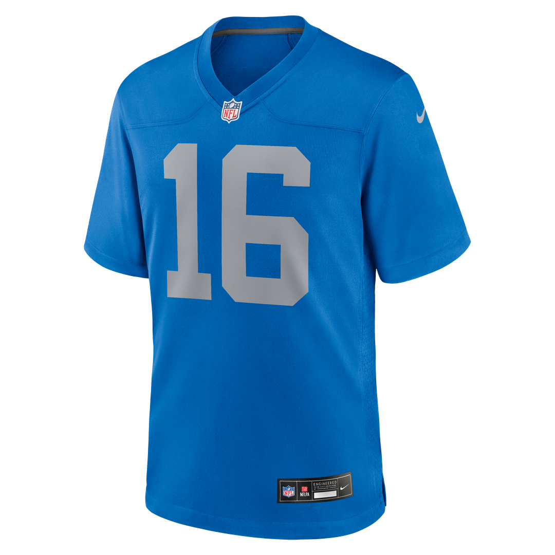 Men's Detroit Lions Jared Goff Nike  Blue Alternate Game Jersey