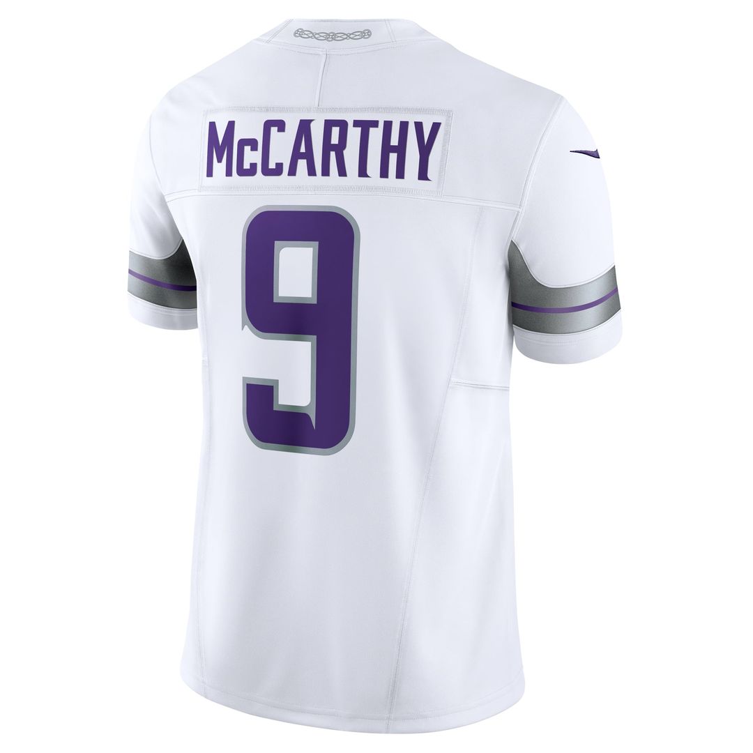 Men's Minnesota Vikings J.J. McCarthy Nike White Vapor F.U.S.E. Limited Jersey