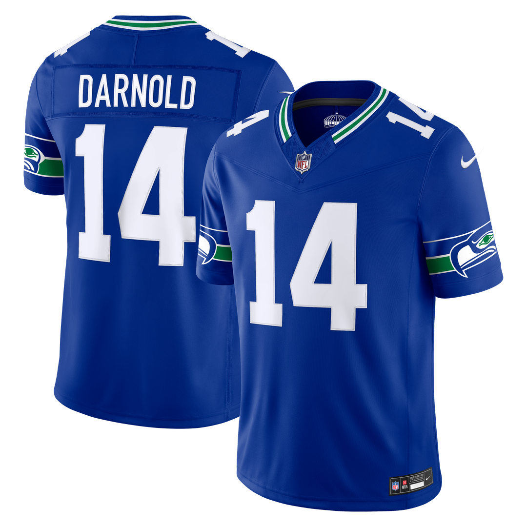 Men's Seattle Seahawks Sam Darnold Nike College Navy Team Vapor F.U.S.E. Stitched Limited Jersey