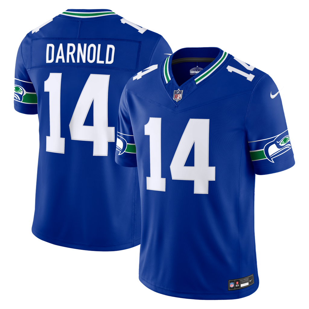 Men's Seattle Seahawks Sam Darnold Nike Royal Alternate Vapor F.U.S.E. Stitched Limited Jersey
