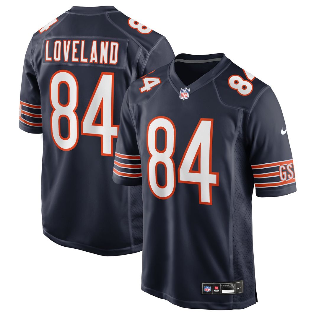 Men's Chicago Bears Colston Loveland Nike Orange Alternate Game Player Jersey