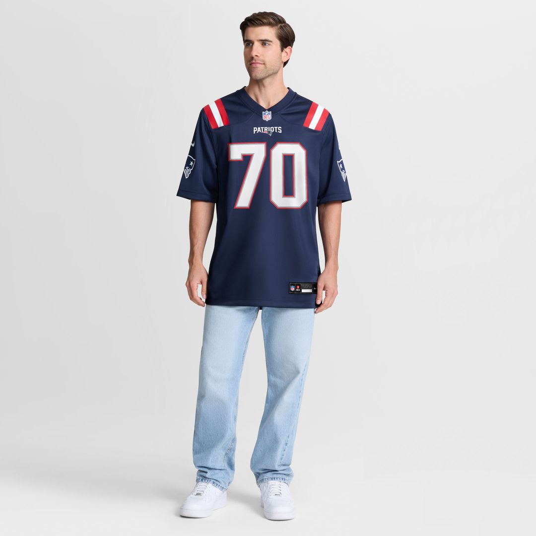 Men's New England Patriots Greg Van Roten Nike Navy Team Game Jersey