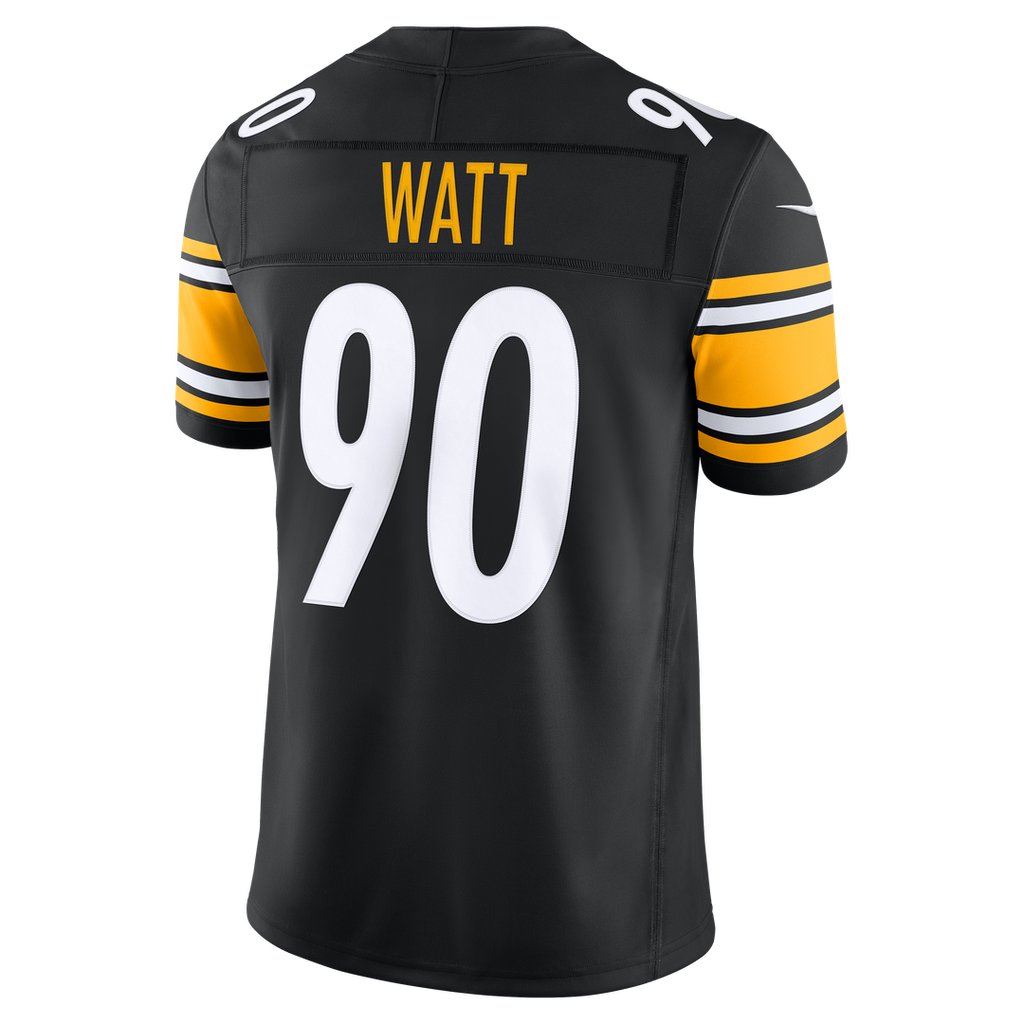 Men's Pittsburgh Steelers T.J. Watt Nike Gold Alternate Vapor F.U.S.E. Stitched Limited Jersey