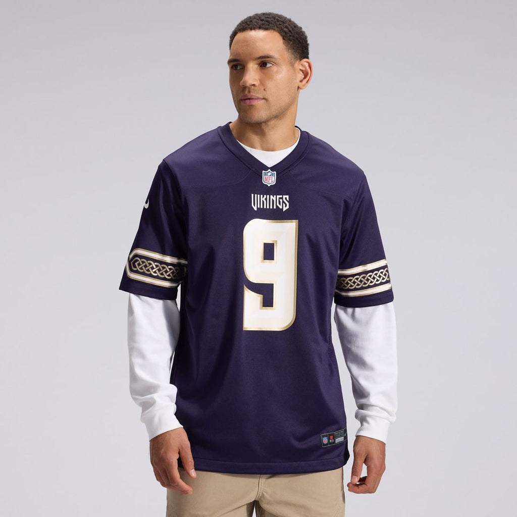 Men's Minnesota Vikings J.J McCarthy Nike Purple 2026 Rivalries Collection Game Jersey