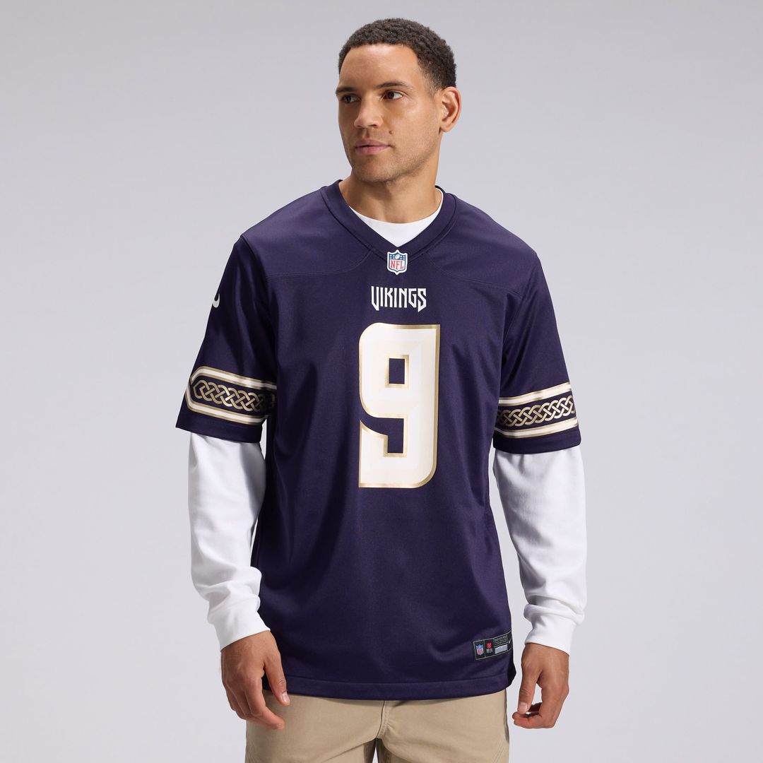 Men's Minnesota Vikings J.J McCarthy Nike Purple 2026 Rivalries Collection Game Jersey