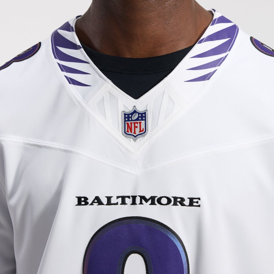 Men's Baltimore Ravens Lamar Jackson Nike White Vapor F.U.S.E. Stitched Limited Jersey