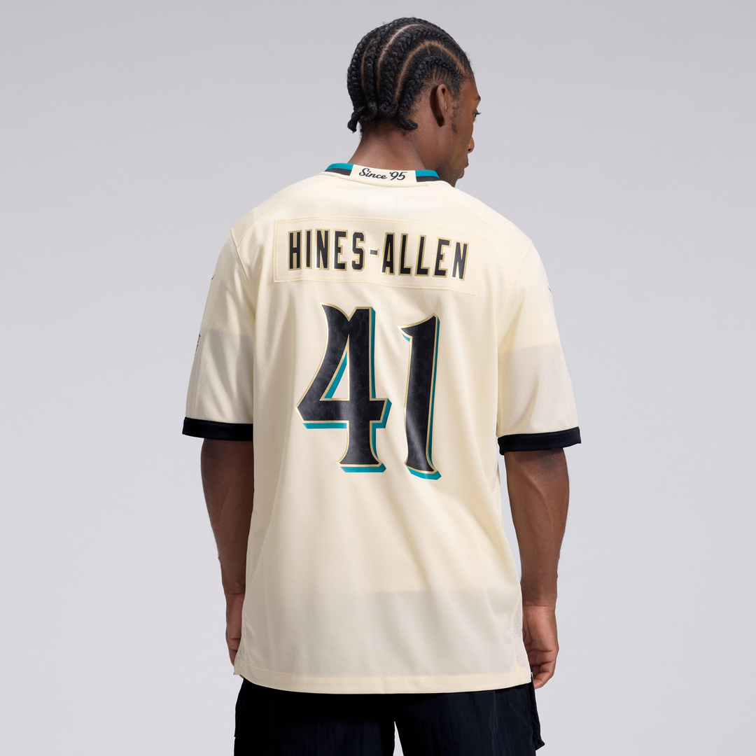 Men's Jacksonville Jaguars Josh Hines-Allen Nike Natural 2026 Rivalries Collection Game Jersey