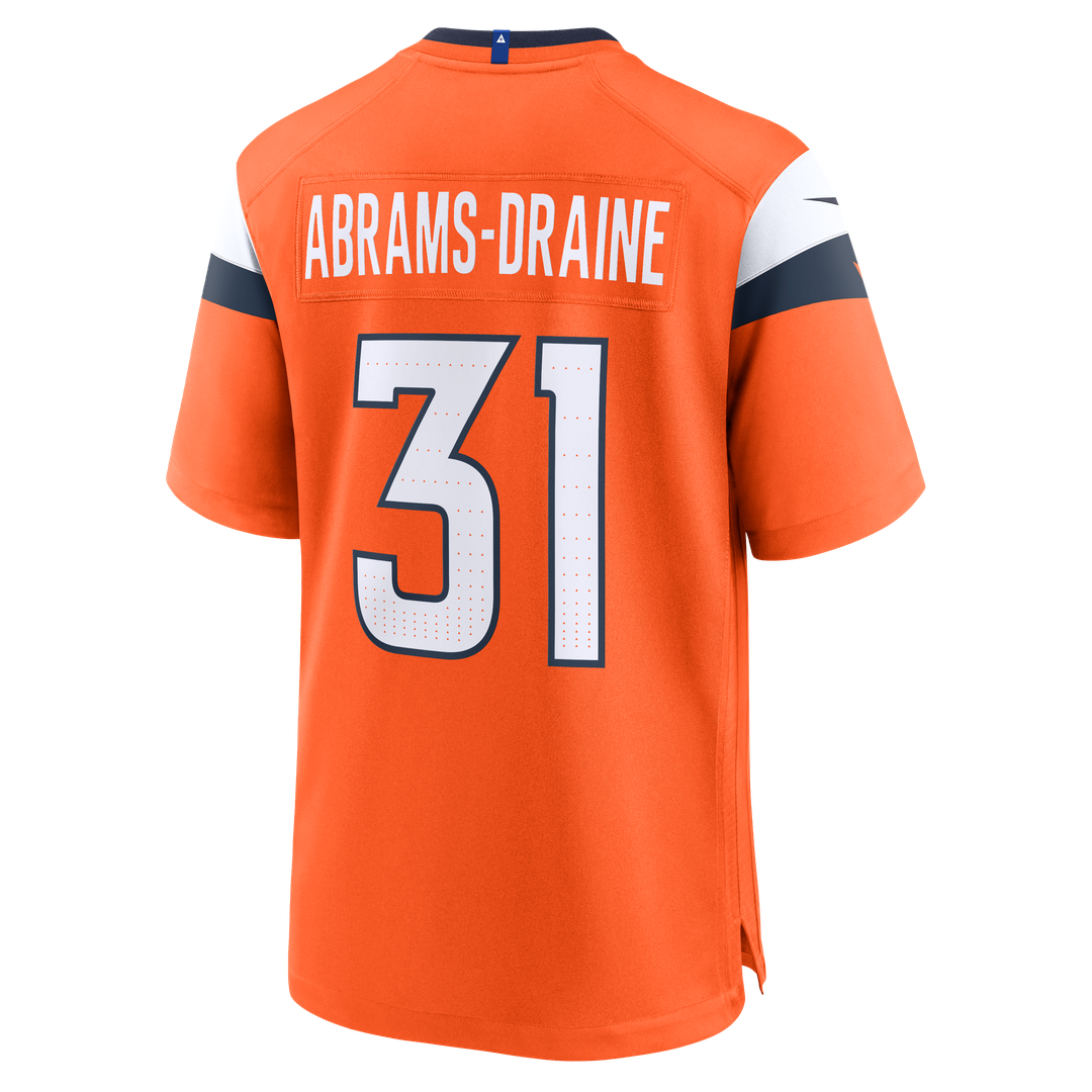 Men's Denver Broncos Kris Abrams-Draine Nike  Orange Team Game Jersey