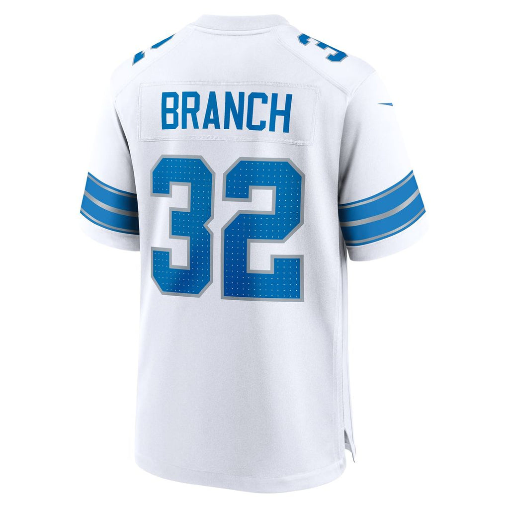 Men's Detroit Lions Brian Branch Nike  White White Game Jersey