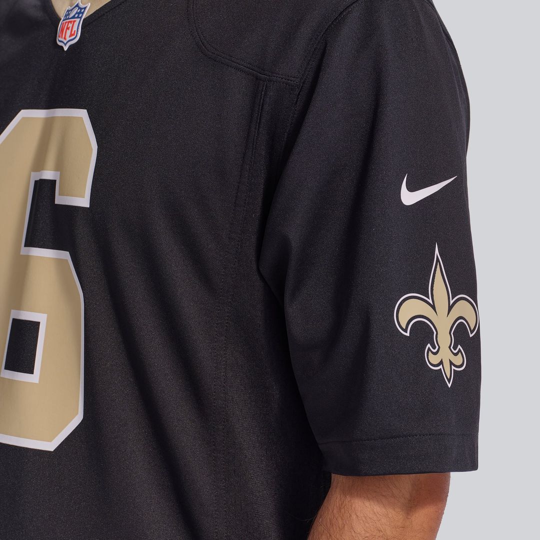 Men's New Orleans Saints Tyler Shough Nike Black Game Jersey