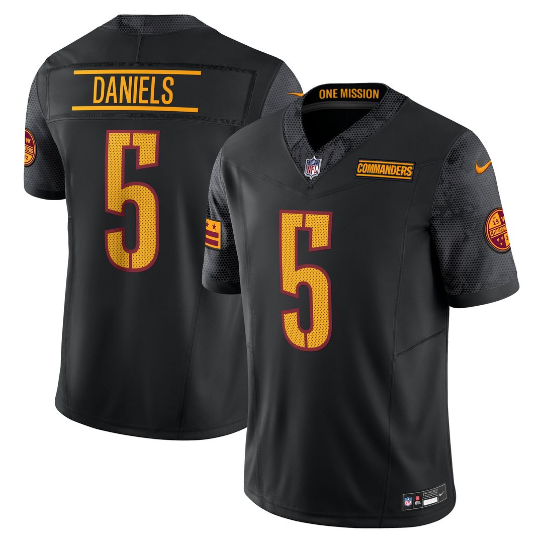 Men's Washington Commanders Jayden Daniels Nike White Vapor F.U.S.E. Limited Super Bowl Era Jersey