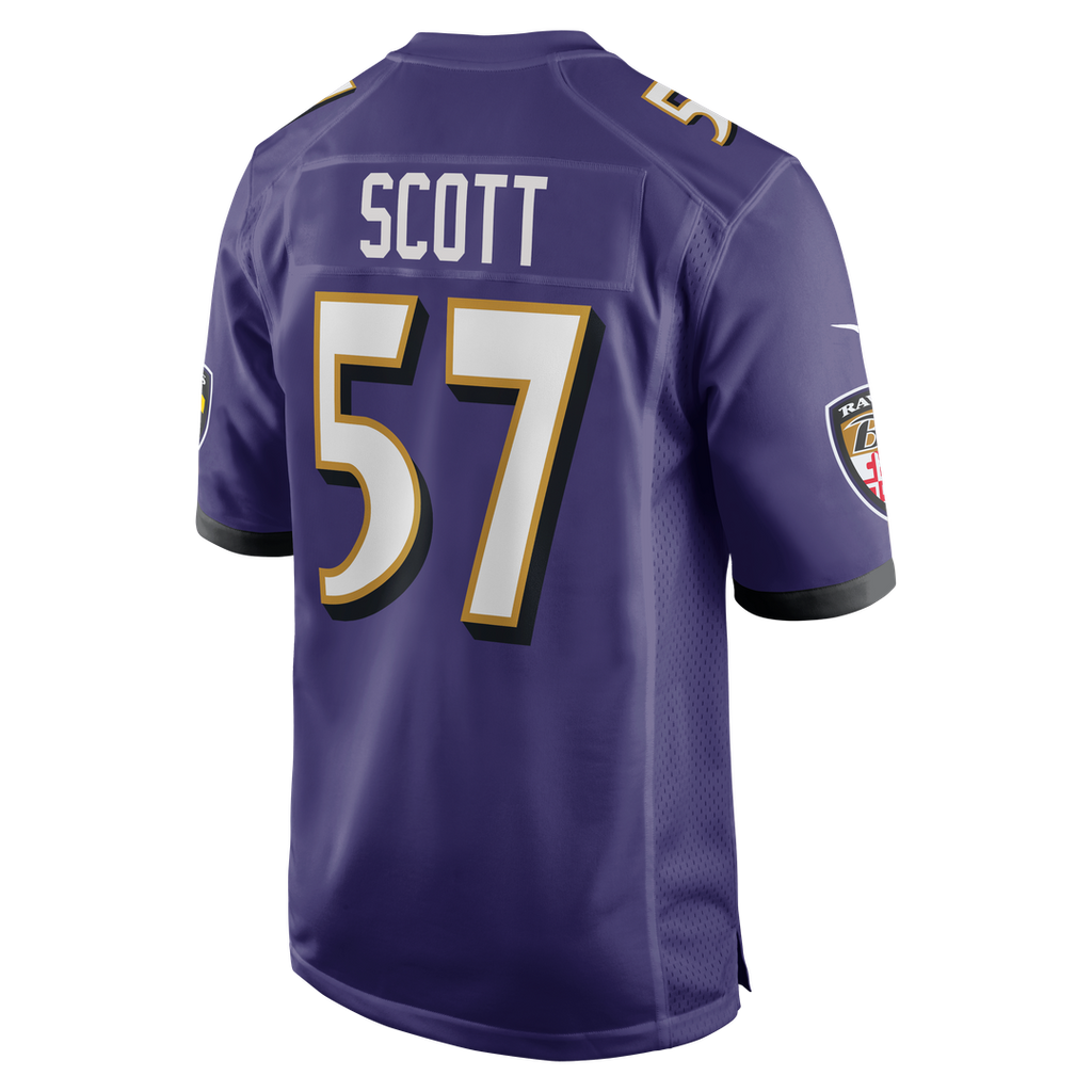 Men's Baltimore Ravens Bart Scott Nike Purple Game Retired Player Jersey
