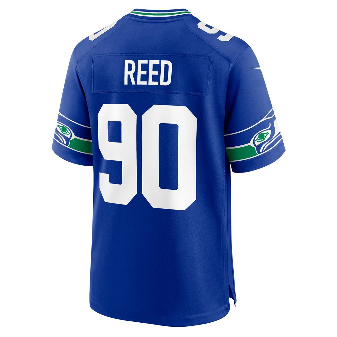 Men's Seattle Seahawks Jarran Reed Nike Royal Alternate Game Jersey