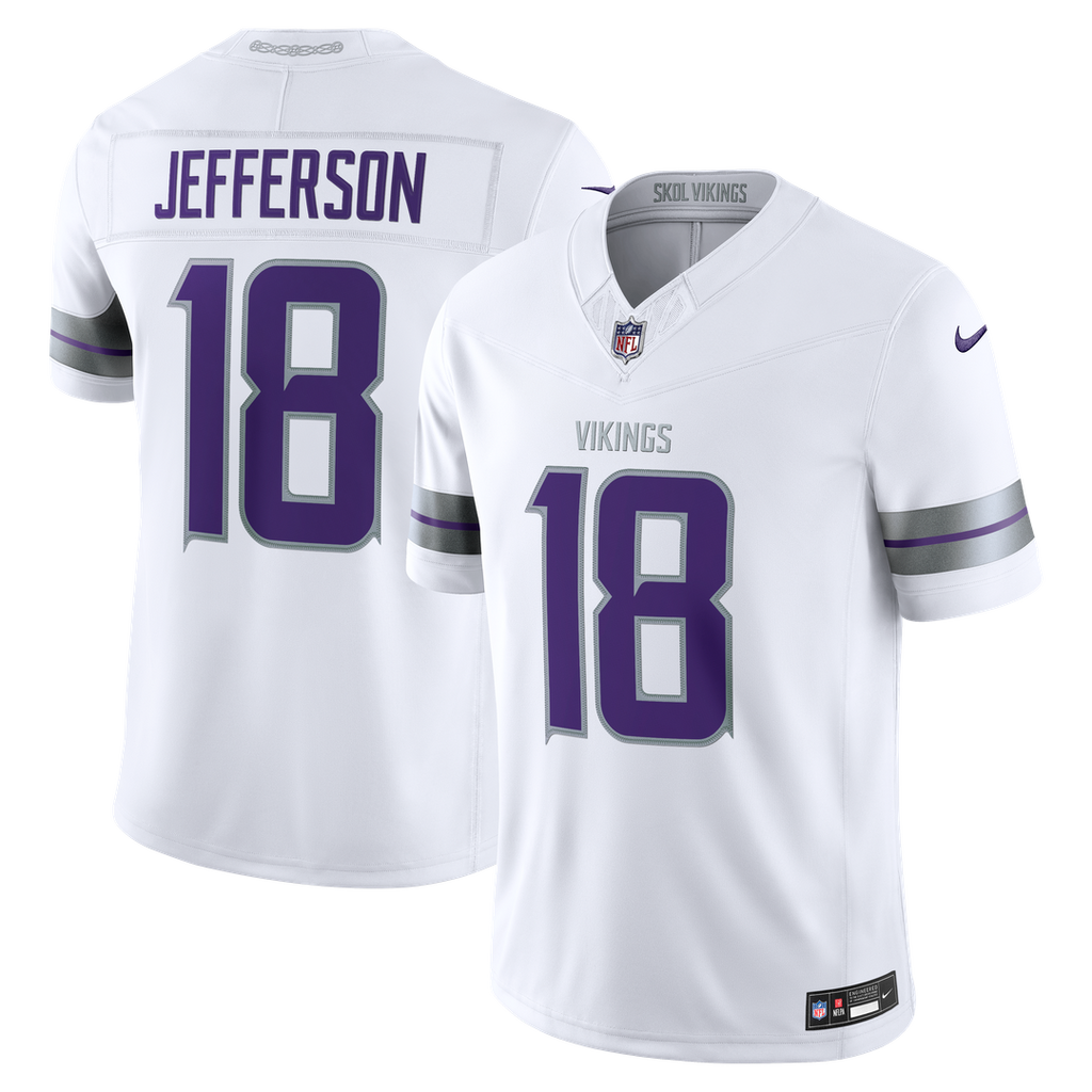 Men's Minnesota Vikings Justin Jefferson Nike White Alternate Vapor F.U.S.E. Stitched Limited Jersey