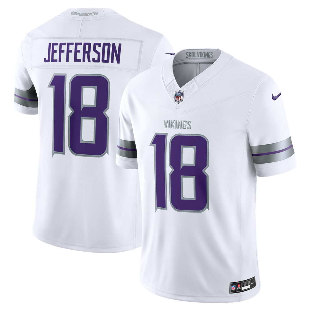 Men's Minnesota Vikings Justin Jefferson Nike White Alternate Vapor F.U.S.E. Stitched Limited Jersey