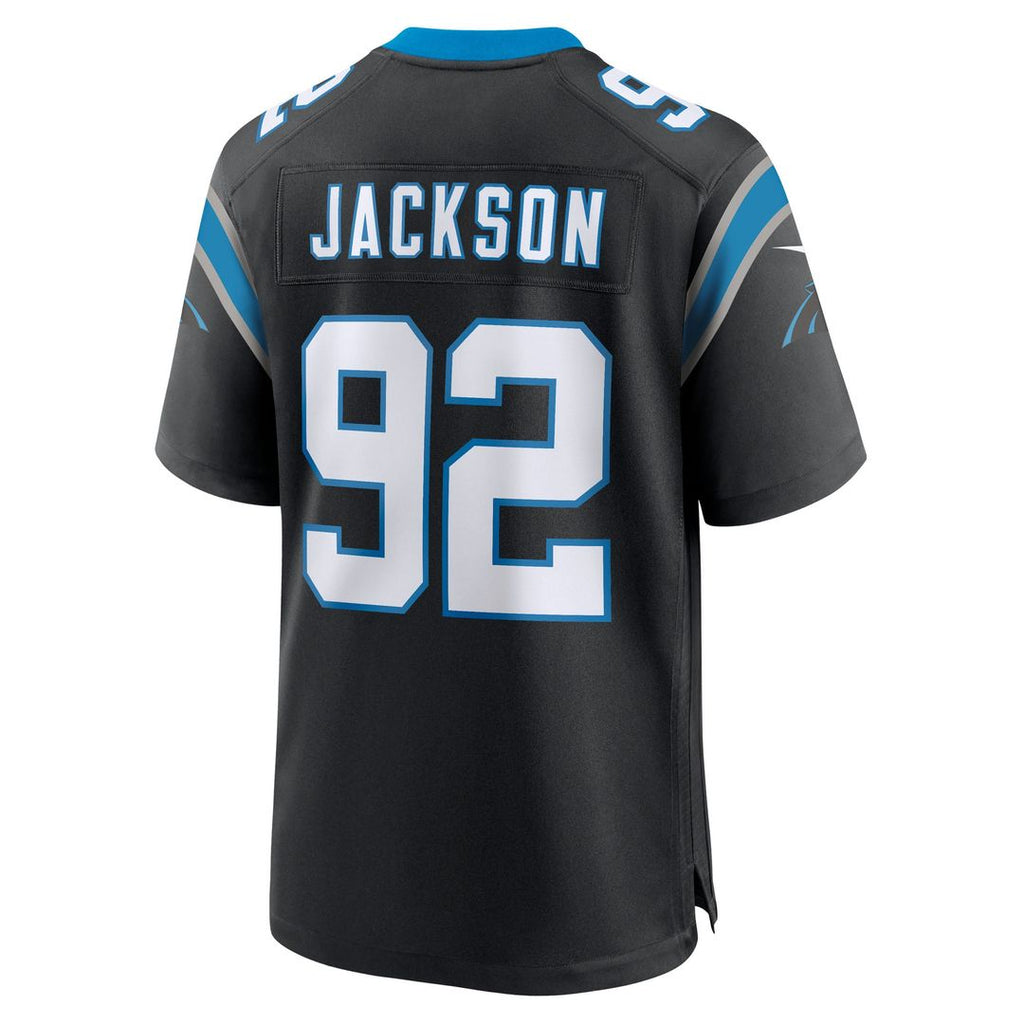 Men's Carolina Panthers Cam Jackson Nike  Black Team Game Jersey