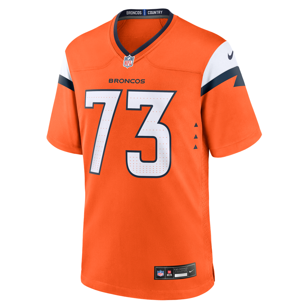 Men's Denver Broncos Frank Crum Nike  Orange Team Game Jersey