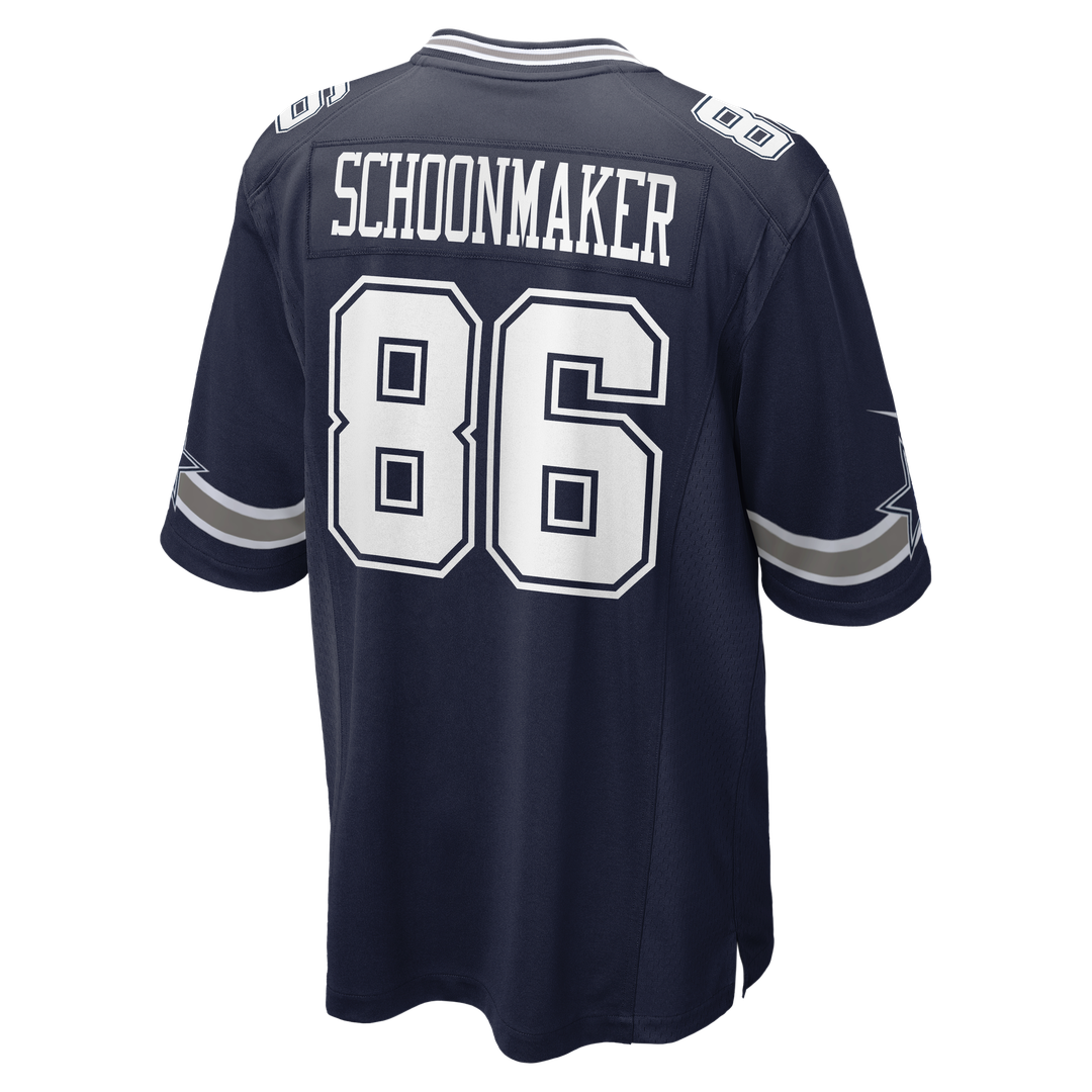 Men's Dallas Cowboys Luke Schoonmaker Nike  Navy Team Game Jersey