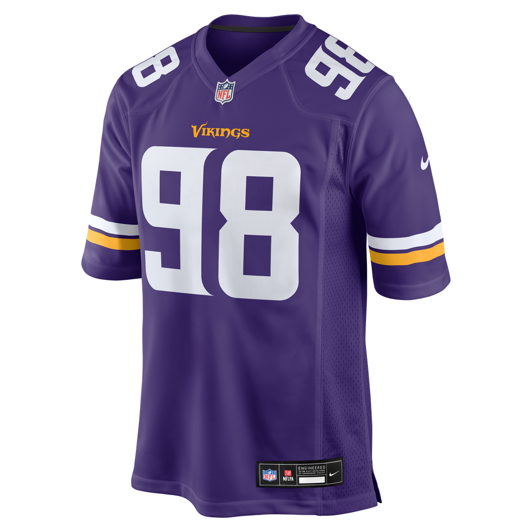 Men's Minnesota Vikings Bo Richter Nike  Purple Team Game Jersey