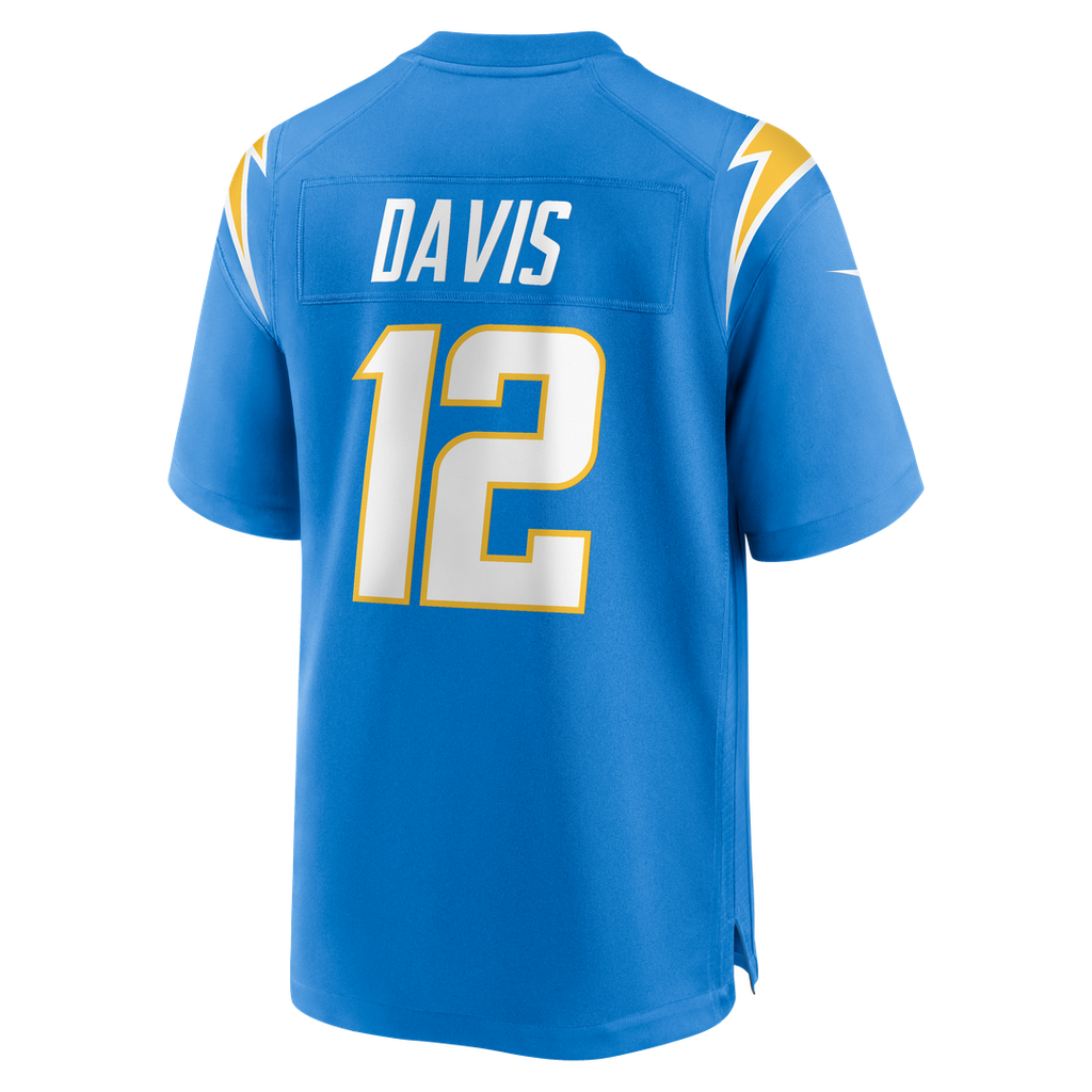 Men's Los Angeles Chargers Derius Davis Nike Powder Blue Team Game Jersey