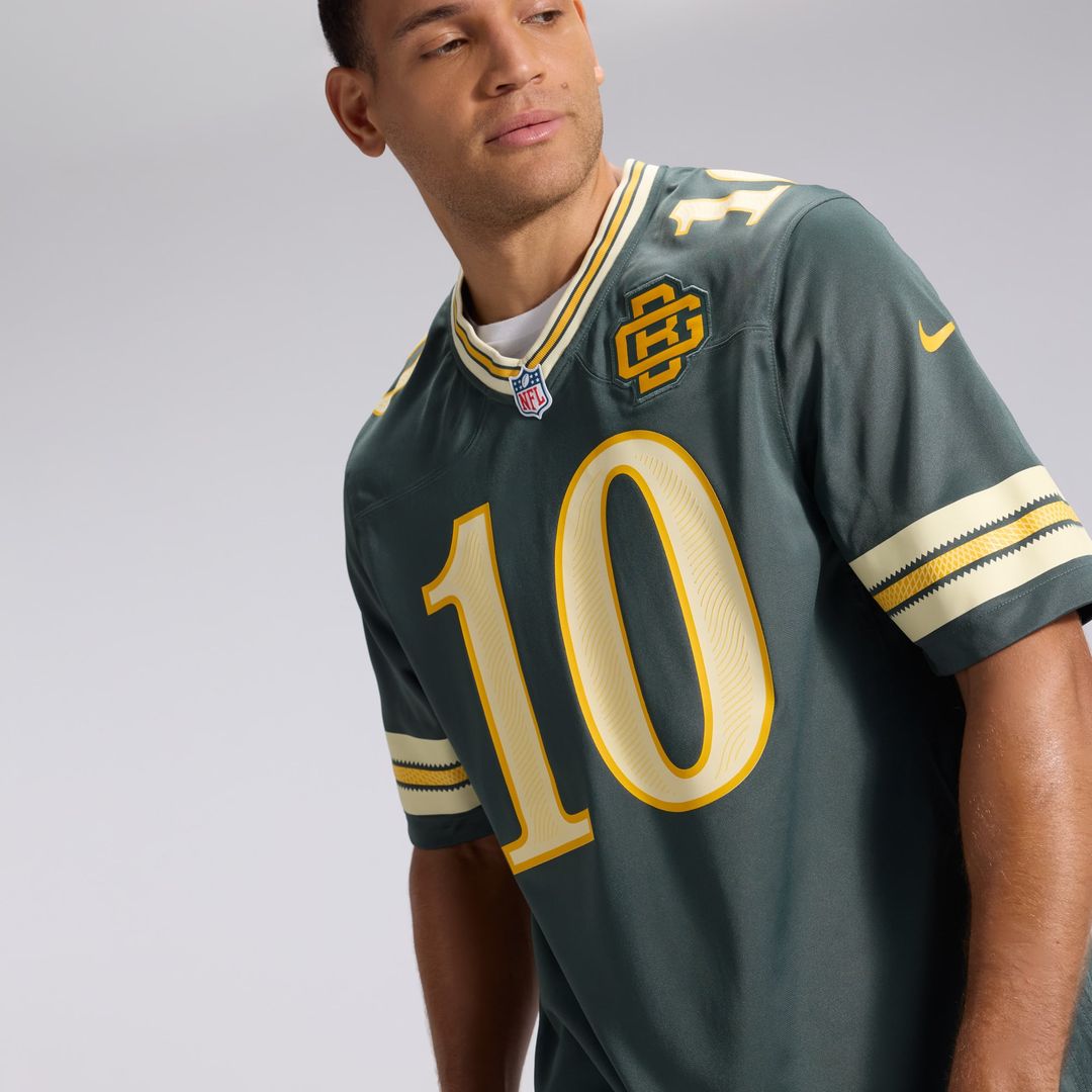 Men's Green Bay Packers Jordan Love Nike Green 2026 Rivalries Collection Game Jersey