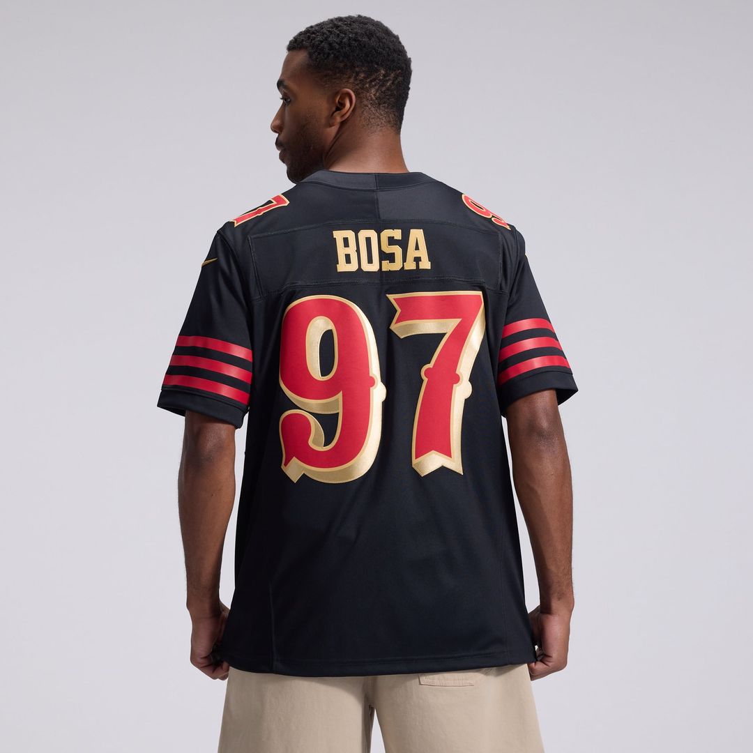 Men's San Francisco 49ers Nick Bosa Nike Black Rivalries Collection Stitched Limited Jersey