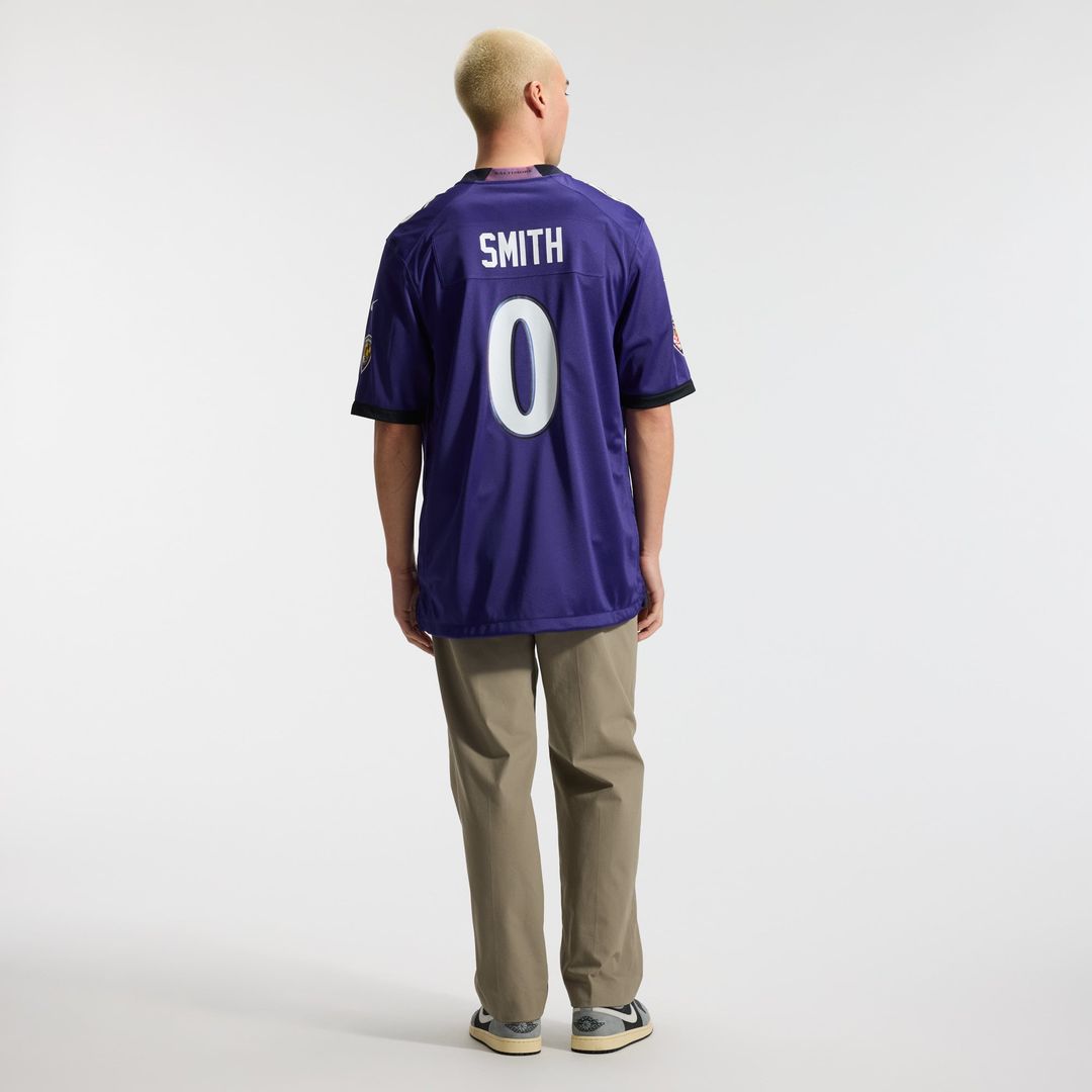 Men's Baltimore Ravens Roquan Smith Nike Purple Team Game Jersey