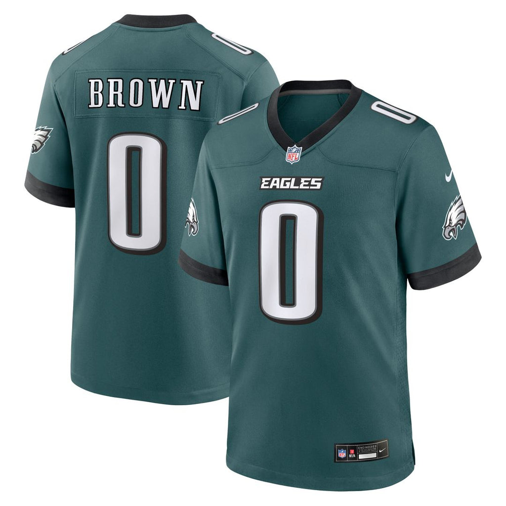 Men's Philadelphia Eagles Marquise Brown Nike  Midnight Green Team Game Jersey