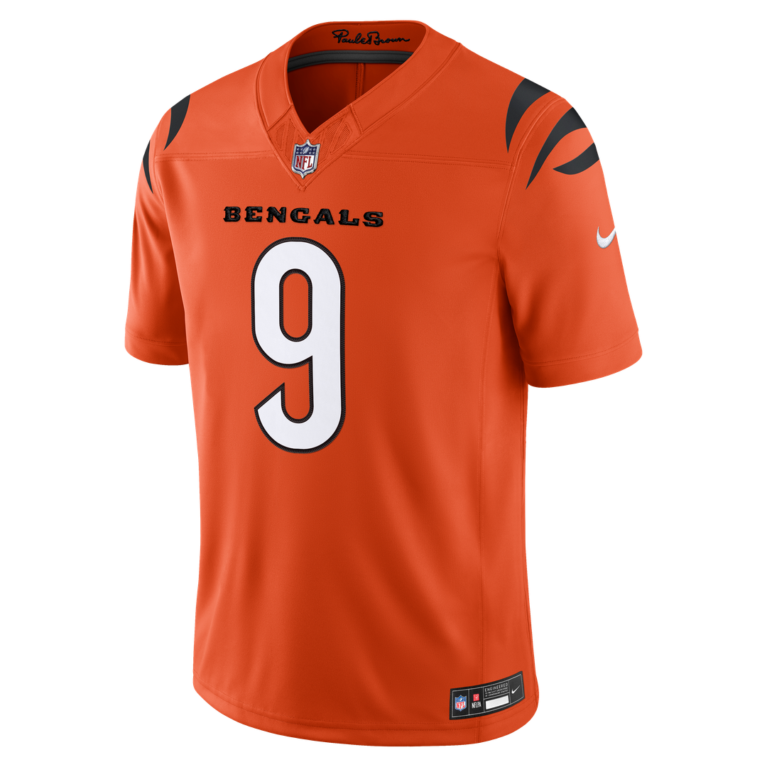 Men's Cincinnati Bengals Joe Burrow Nike Orange Alternate Vapor F.U.S.E. Stitched Limited Jersey