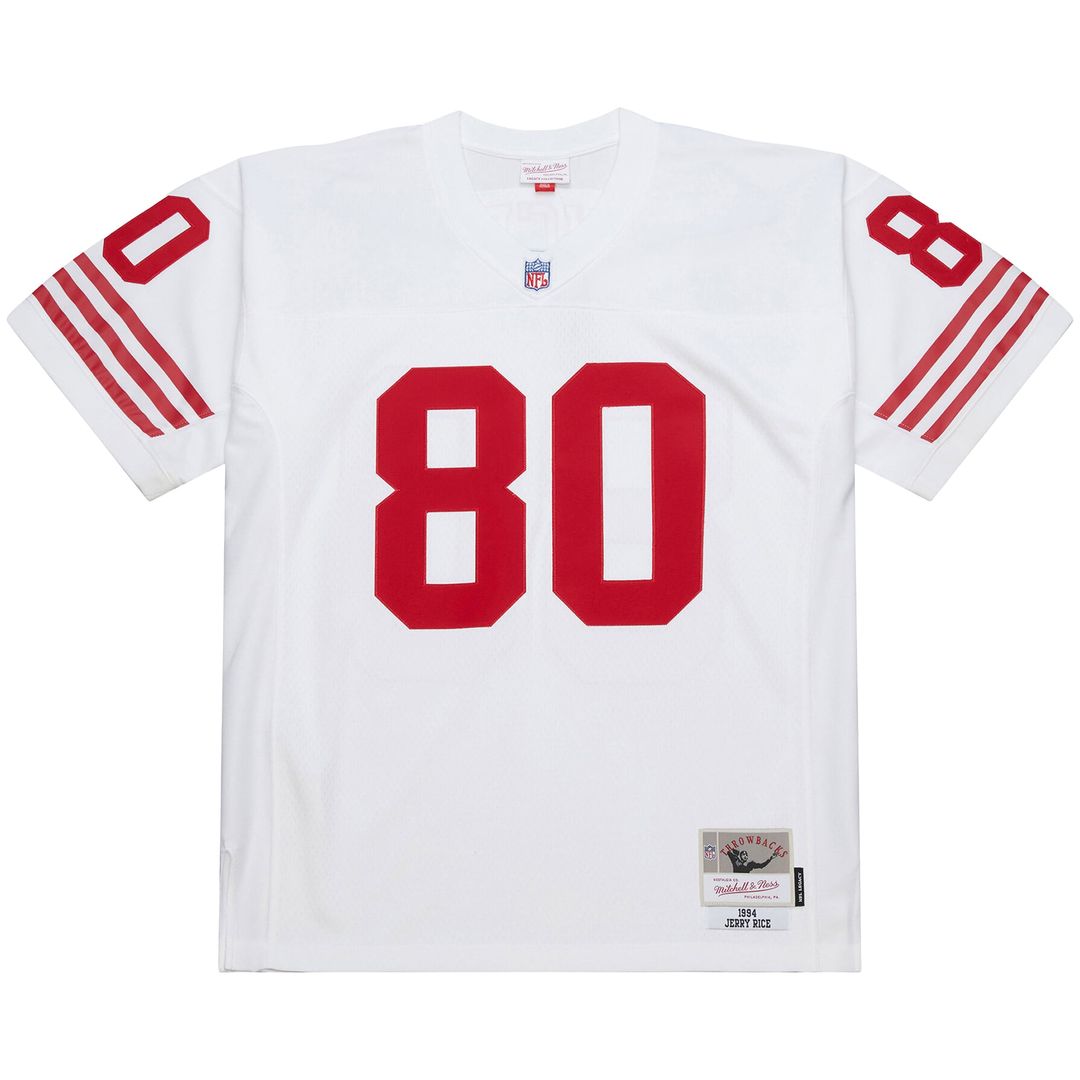 Men's San Francisco 49ers Jerry Rice Mitchell & Ness White 1994 Legacy Replica Jersey