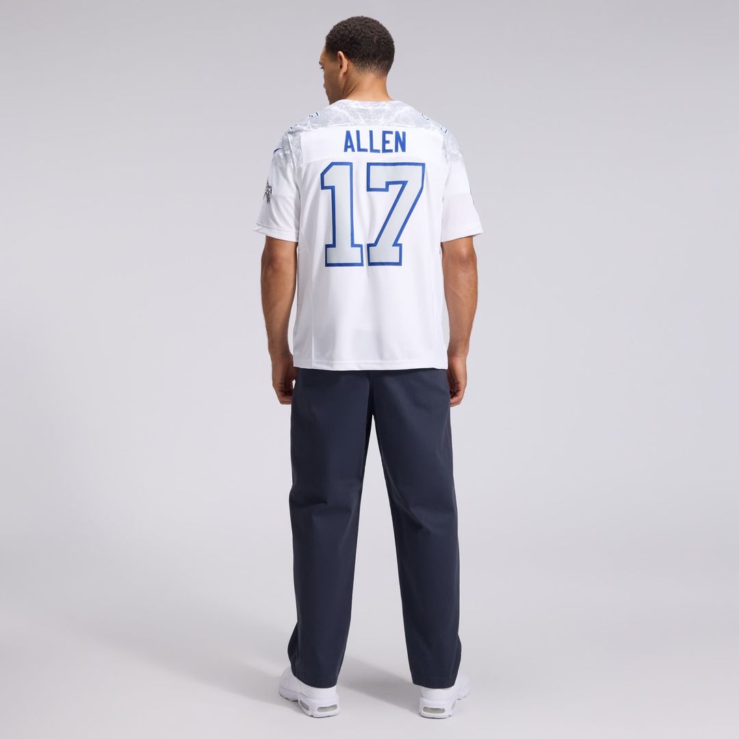 Men's Buffalo Bills Josh Allen Nike White Rivalries Collection Stitched Limited Jersey