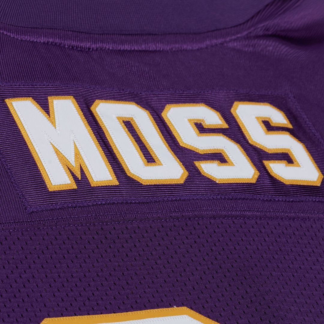 Men's Minnesota Vikings Randy Moss Mitchell & Ness Purple 2001 Authentic Throwback Jersey