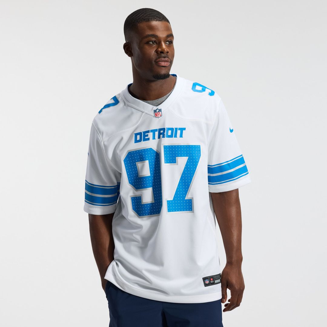 Men's Detroit Lions Aidan Hutchinson Nike Black 2nd Alternate Game Jersey