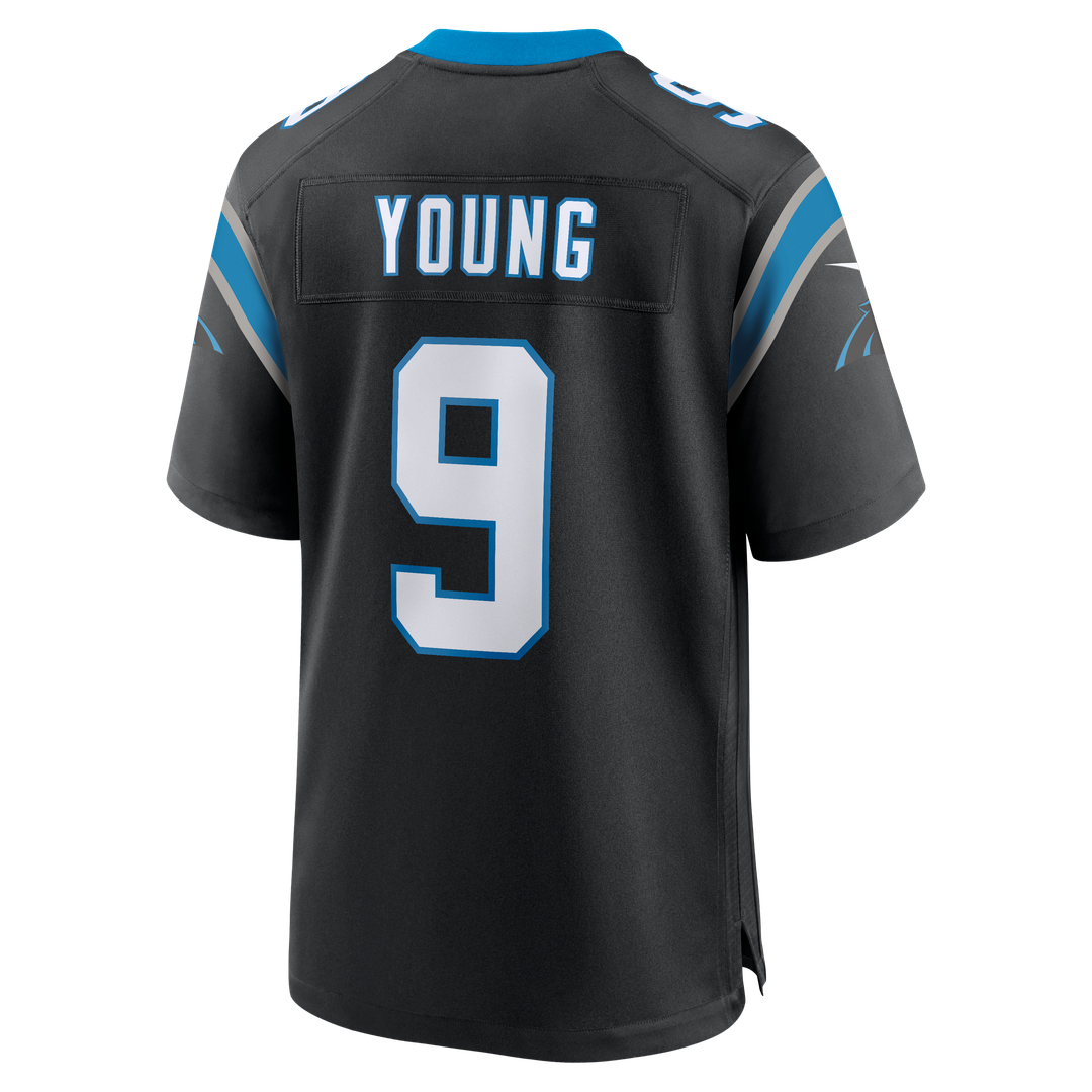 Men's Carolina Panthers Bryce Young Nike Black Team Game Jersey