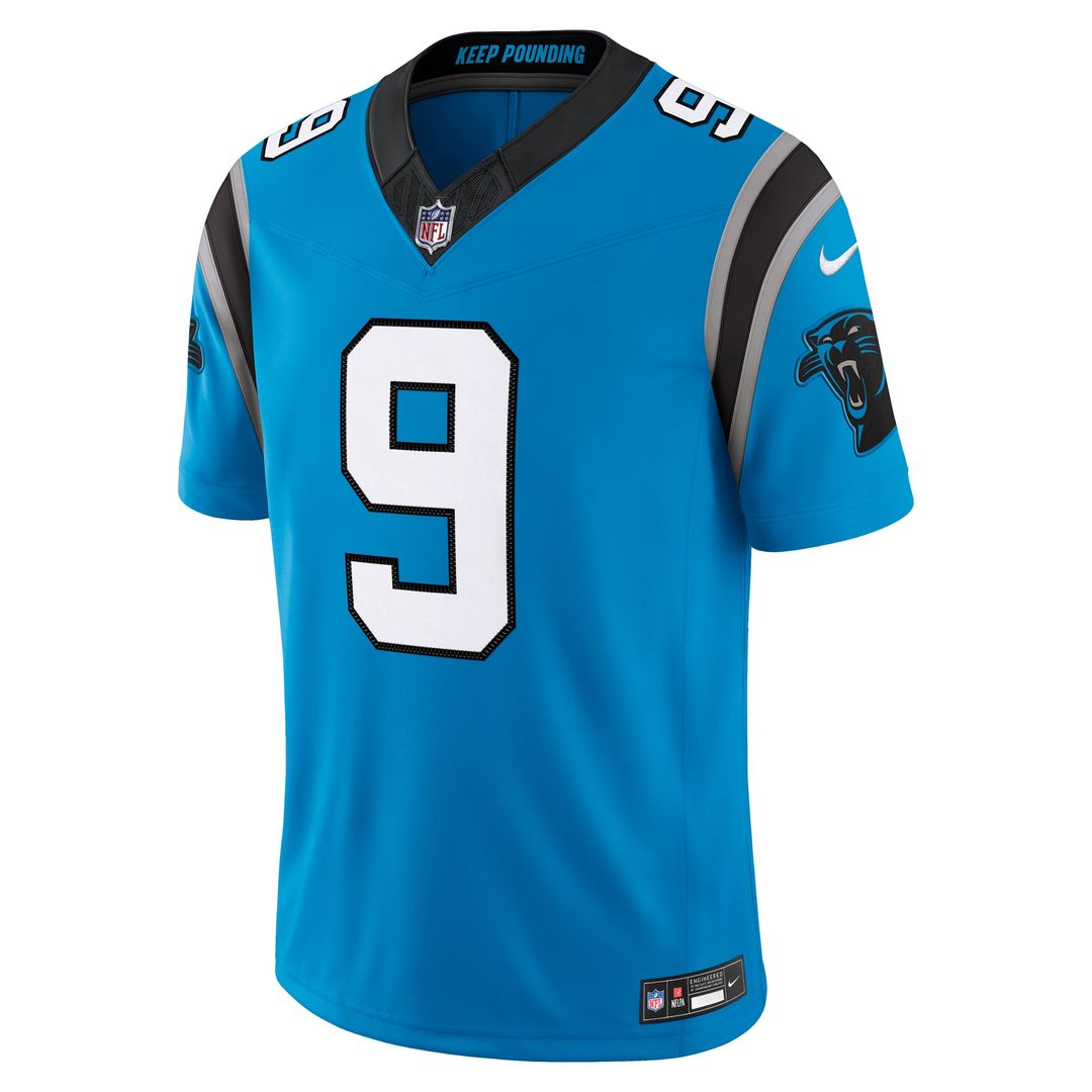 Men's Carolina Panthers Bryce Young Nike Blue Alternate Vapor F.U.S.E. Stitched Limited Jersey