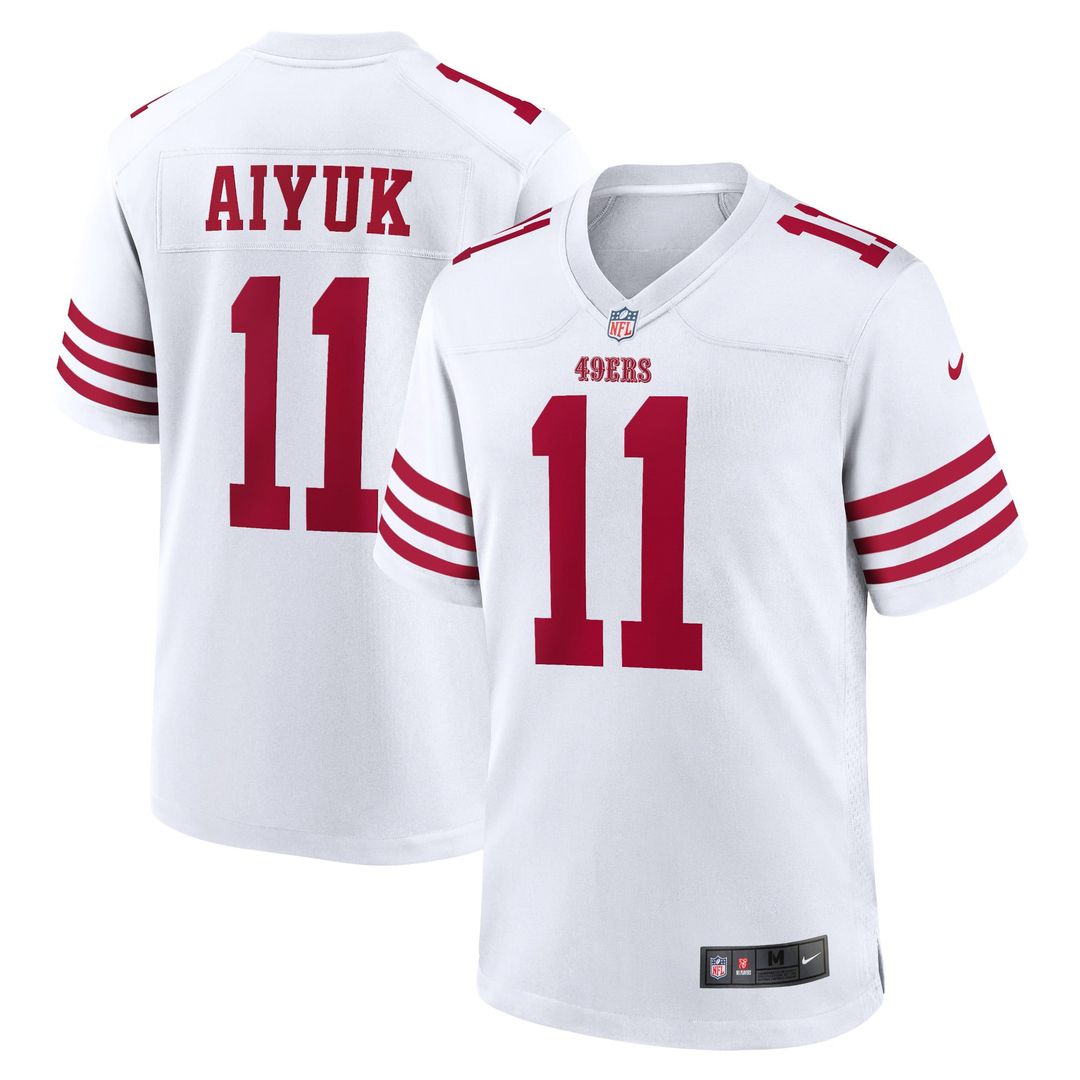 Men's San Francisco 49ers Brandon Aiyuk Nike Scarlet Team Player Game Jersey