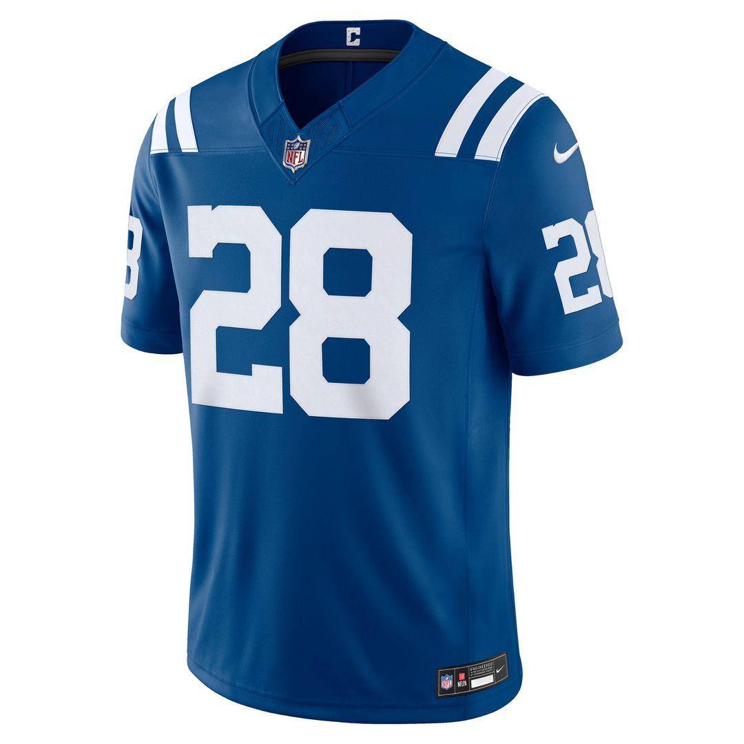 Men's Indianapolis Colts Jonathan Taylor Nike White Vapor F.U.S.E. Stitched Limited Jersey