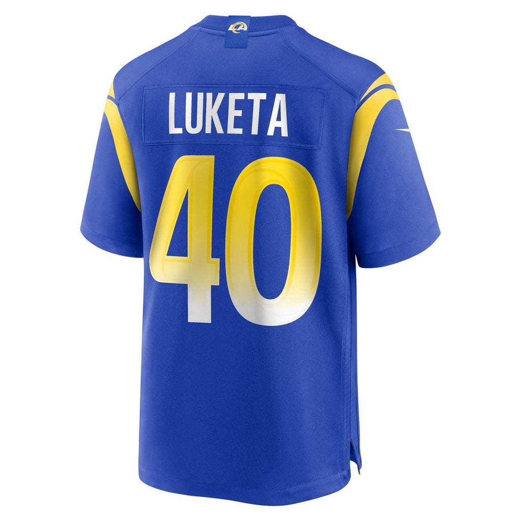Men's Los Angeles Rams Jesse Luketa Nike  Royal Team Game Jersey